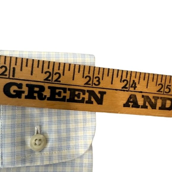 Mens Brooks Brothers Dress Shirt 17-33 Regent Fit Non-Iron Supima Cotton Blue Pl - Picture 11 of 12